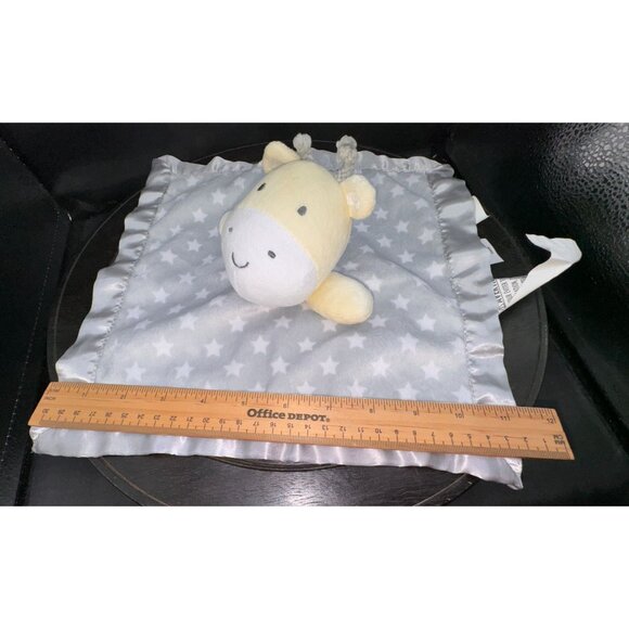 Cuddle Time, giraffe, with satin gray trim and back, Giraffe lovey - Picture 4 of 6